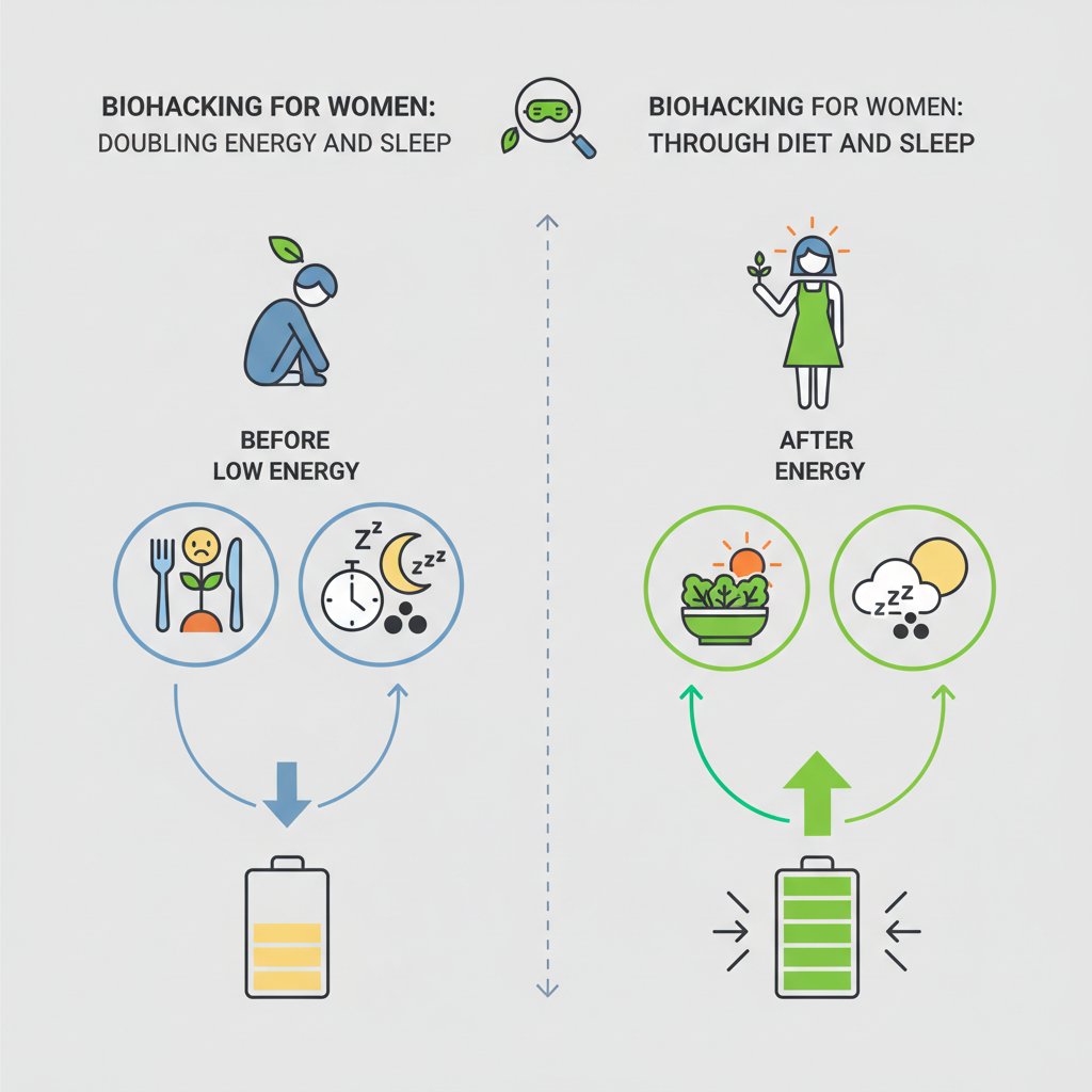Біохакінг для жінок: як дрібні зміни в харчуванні та сні подвоюють вашу енергію