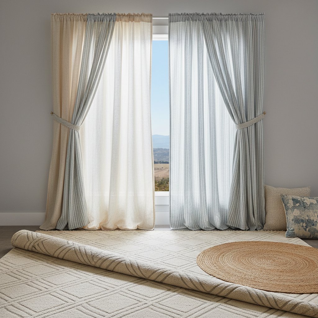 Магія текстилю: як підібрати ідеальні штори та килими для візуального розширення простору