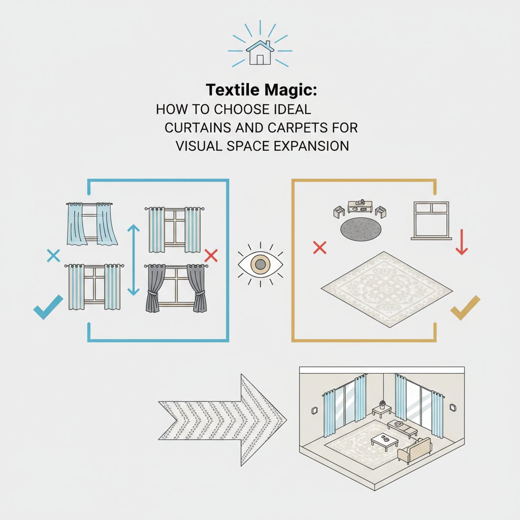 Магія текстилю: як підібрати ідеальні штори та килими для візуального розширення простору