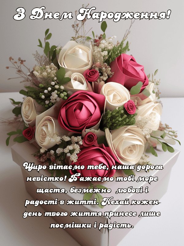 прикольні привітання з днем народження невістці від свекрухи