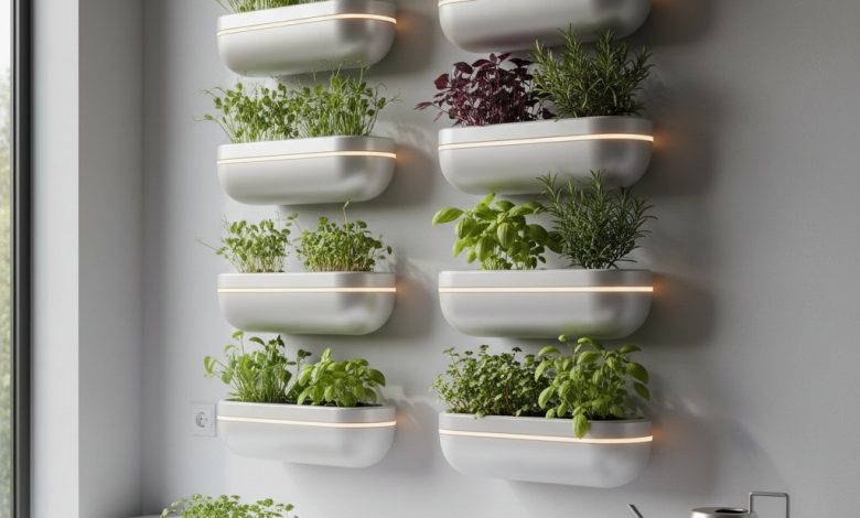 Вертикальний сад на кухні: вирощуємо мікрозелень та прянощі у футуристичних кашпо