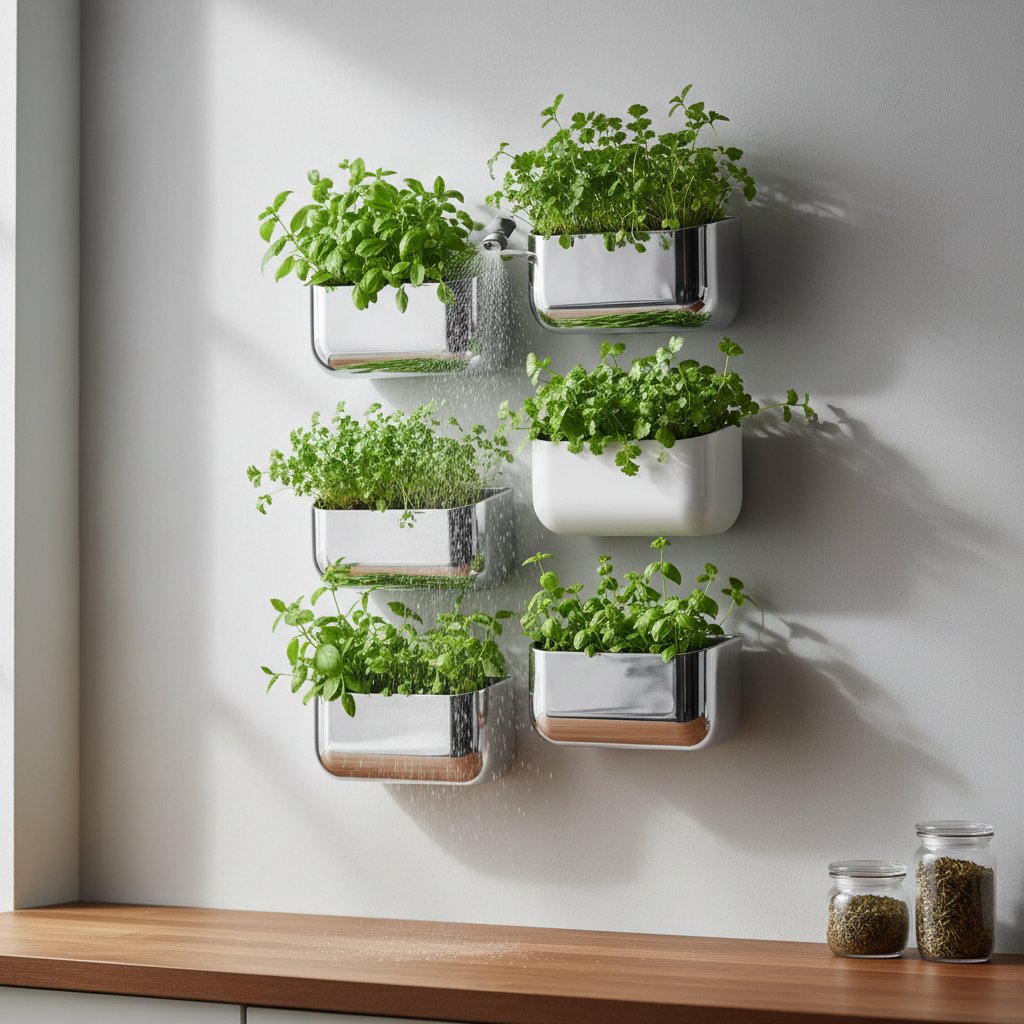 Вертикальний сад на кухні: вирощуємо мікрозелень та прянощі у футуристичних кашпо