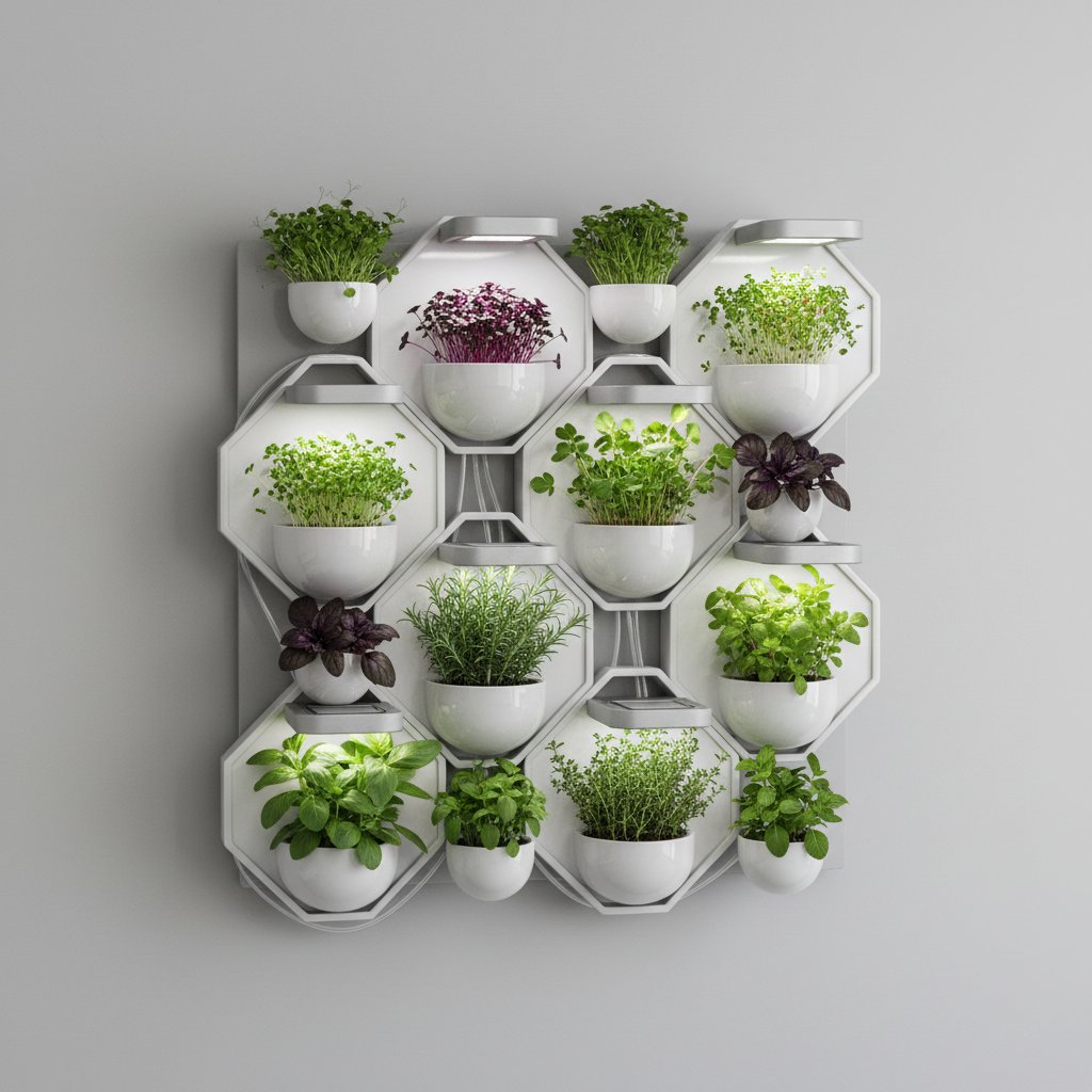 Вертикальний сад на кухні: вирощуємо мікрозелень та прянощі у футуристичних кашпо