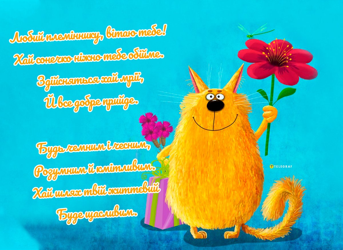 вітання з днем народження племіннику від тітки