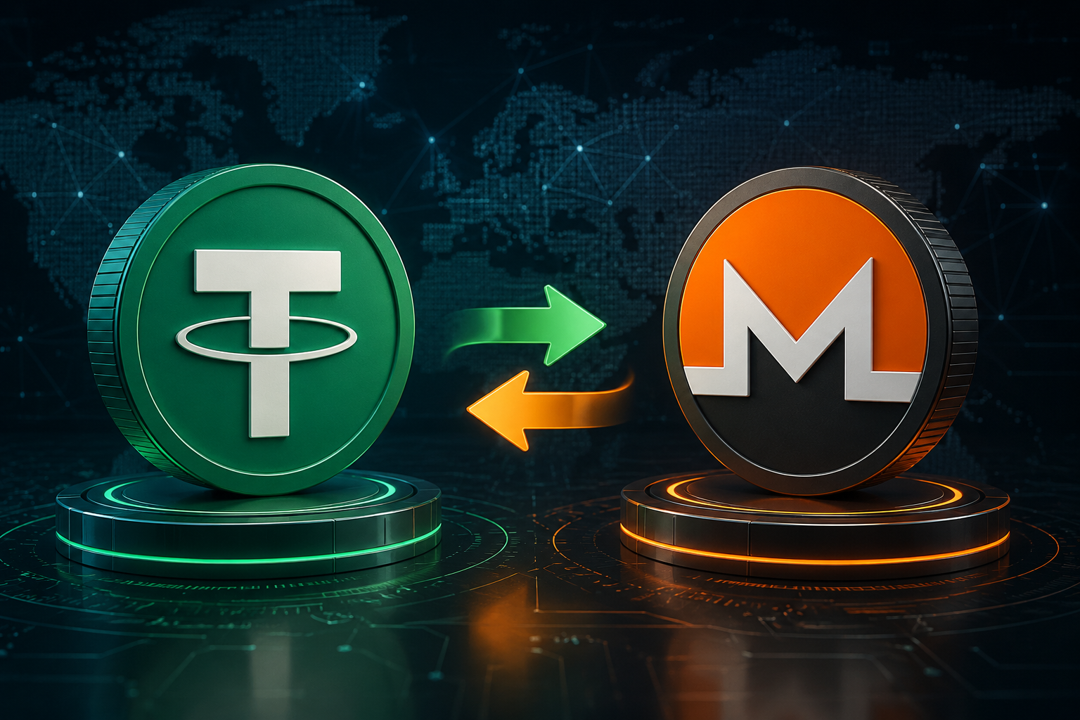 Обмін Tether (USDT) з Monero (XMR)