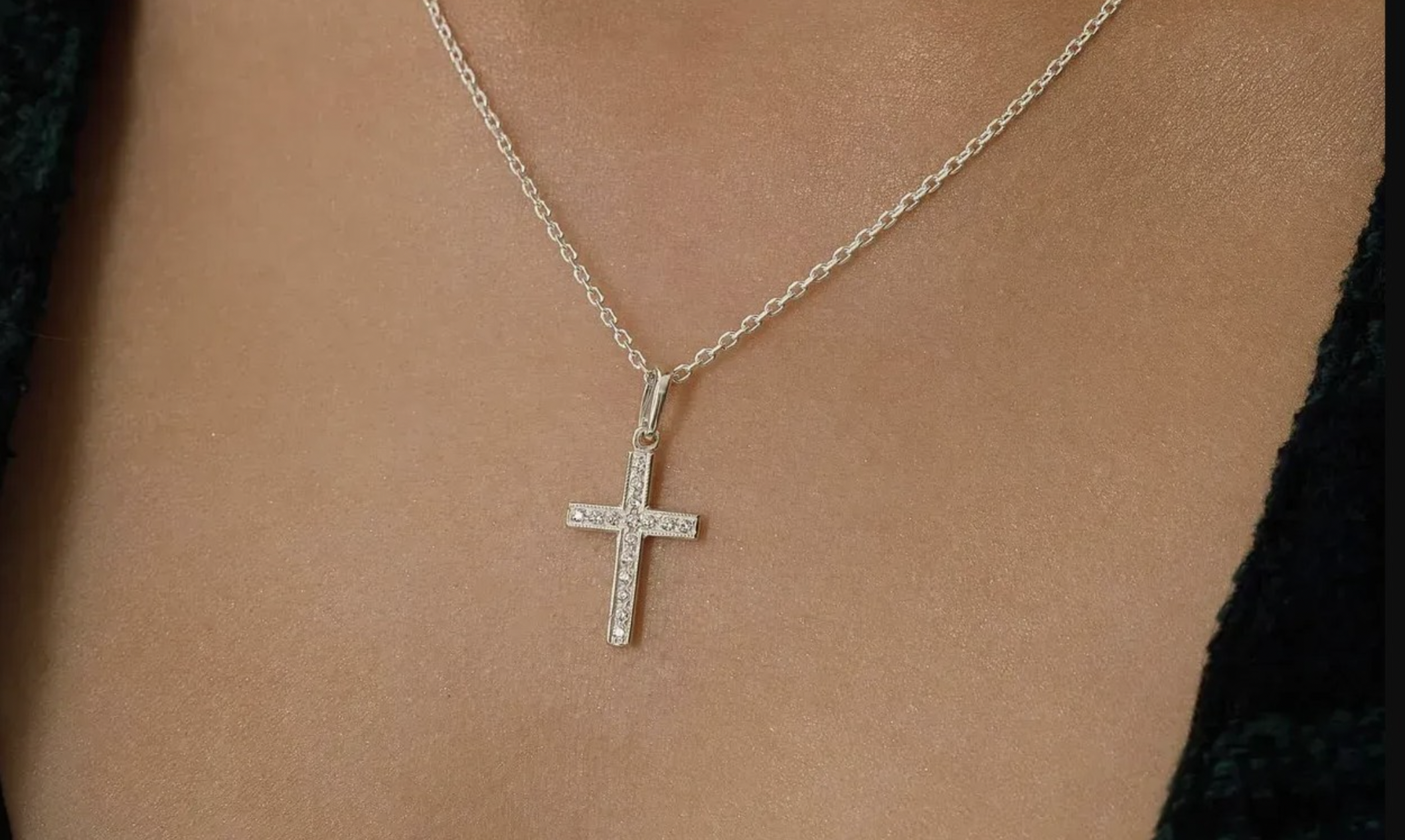 Крестики из серебра с камнями