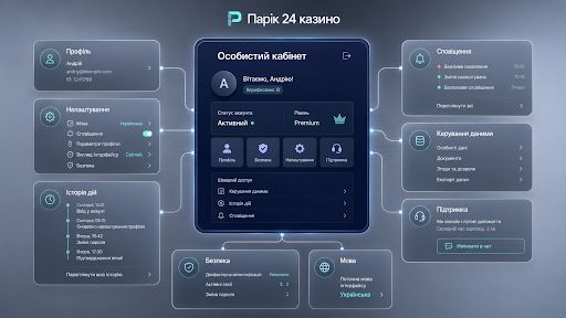 Як особистий простір у Парік 24 казино об’єднує основні функції платформи