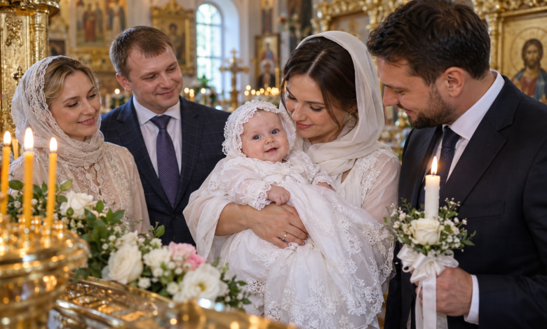 Хрестини дитини та привітання хрещеним батькам